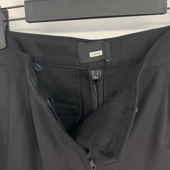 Away Luggage Travel Pants Black The Laid Back Trouser Wool Blend NWT - Picture 6 of 11